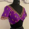 Chic & Trendy Purple Aliya Cut Blouse for Party Wear