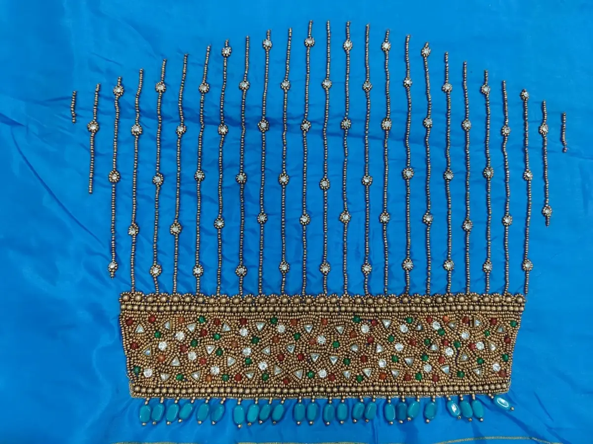 Breathtaking Bridal Blouse – Intricate Heavy Line Maggam Work