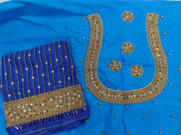 Breathtaking Bridal Blouse – Intricate Heavy Line Maggam Work