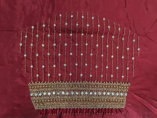 Breathtaking Bridal Blouse – Intricate Heavy Line Maggam Work