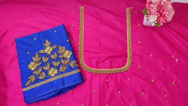 Chic Floral Buti Beads Work Blouse – Exclusive Offer