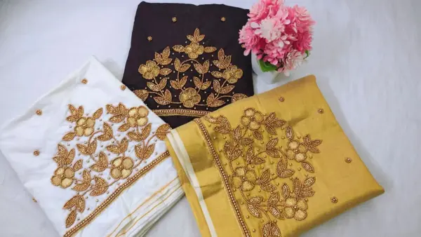 Chic Floral Buti Beads Work Blouse – Exclusive Offer