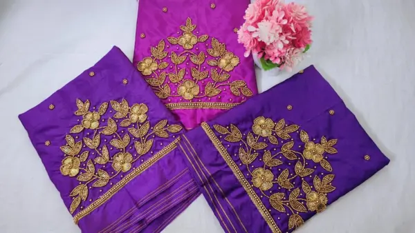 Chic Floral Buti Beads Work Blouse – Exclusive Offer