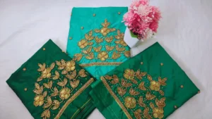 Chic Floral Buti Beads Work Blouse – Exclusive 4