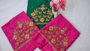 Chic Floral Buti Beads Work Blouse – Exclusive 5