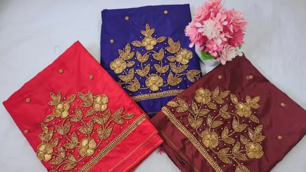 Chic Floral Buti Beads Work Blouse – Exclusive Offer