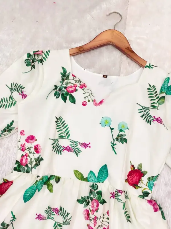 Chic White Button-Down Shirt Frock – Mily Edition