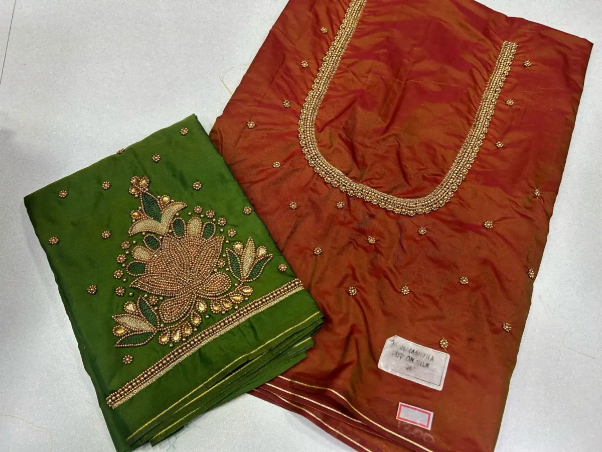 Elegant Beauty – Buti Maggam Work Blouse on Exclusive Offer Now