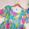 Elegant Blue Floral Printed Maxi Dress -Hurry! 4