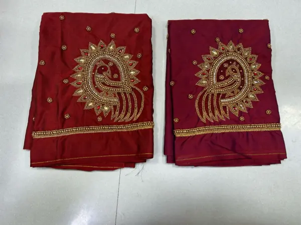 Grace in Every Stitch – Stunning Peacock Work Blouse Now on Sale!