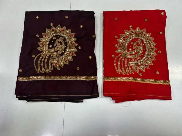 Grace in Every Stitch – Stunning Peacock Work Blouse Now on Sale!