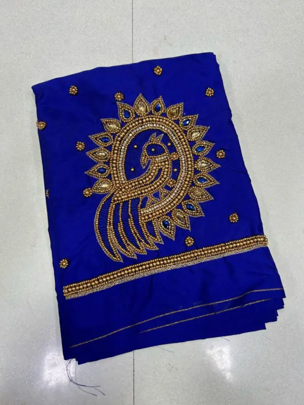 Grace in Every Stitch – Stunning Peacock Work Blouse Now on Sale!