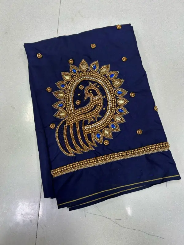 Grace in Every Stitch – Stunning Peacock Work Blouse Now on Sale!