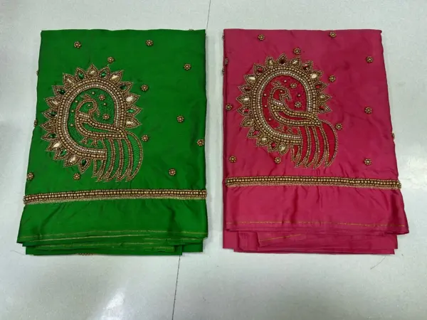 Grace in Every Stitch – Stunning Peacock Work Blouse Now on Sale!