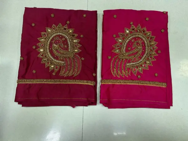 Grace in Every Stitch – Stunning Peacock Work Blouse Now on Sale!