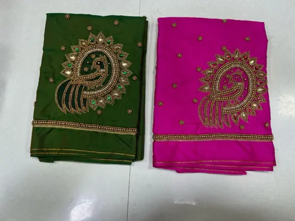 Grace in Every Stitch – Stunning Peacock Work Blouse Now on Sale!