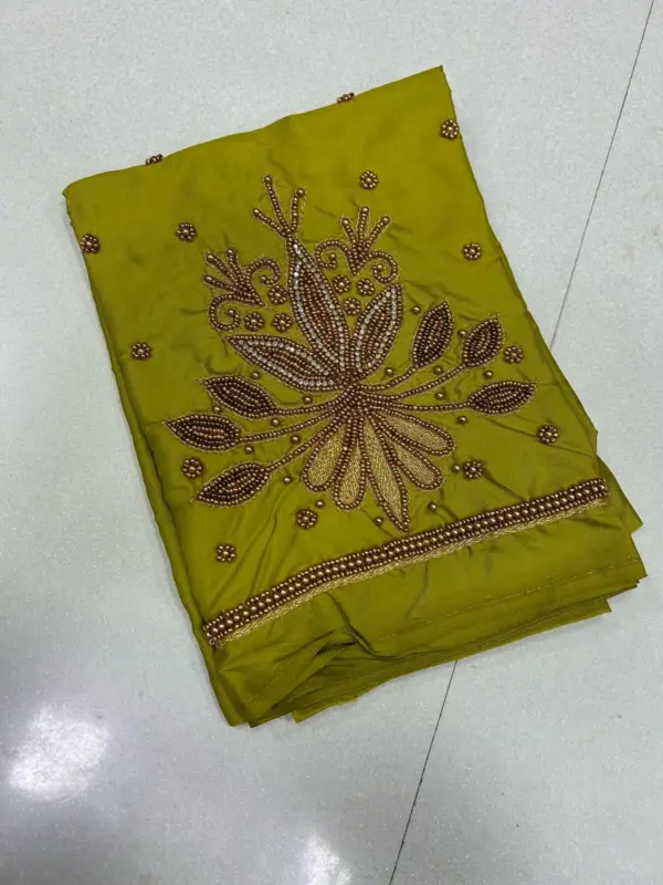 Grace Redefined – Stunning Maggam Beads Blouse Now at Offer Price!