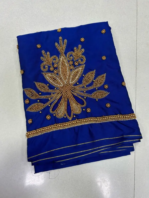 Grace Redefined – Stunning Maggam Beads Blouse Now at Offer Price!