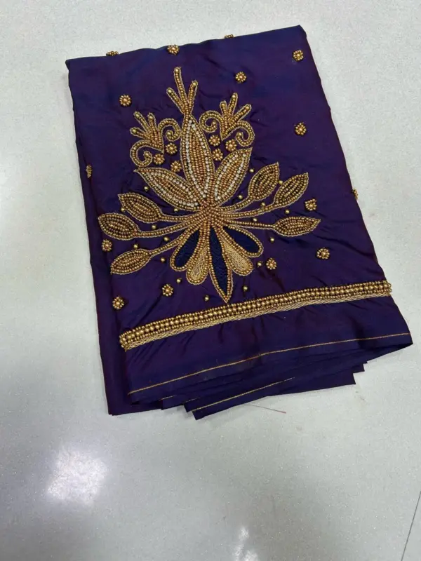 Grace Redefined – Stunning Maggam Beads Blouse Now at Offer Price!