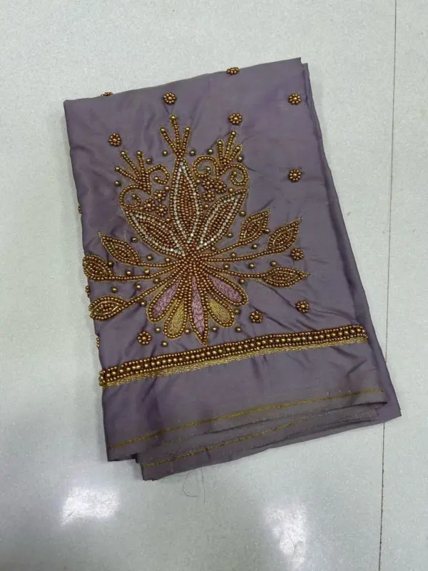 Grace Redefined – Stunning Maggam Beads Blouse Now at Offer Price!