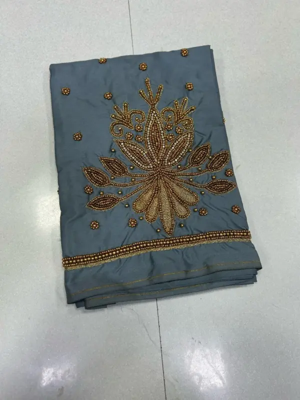 Grace Redefined – Stunning Maggam Beads Blouse Now at Offer Price!