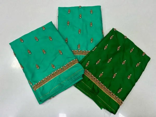 Graceful Minimal Border Work Blouse – Limited Time Offer