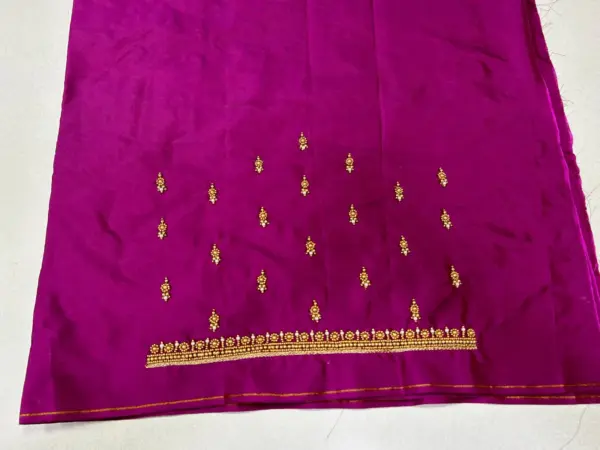 Graceful Minimal Border Work Blouse – Limited Time Offer