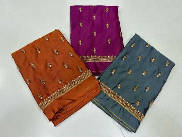 Graceful Minimal Border Work Blouse – Limited Time Offer