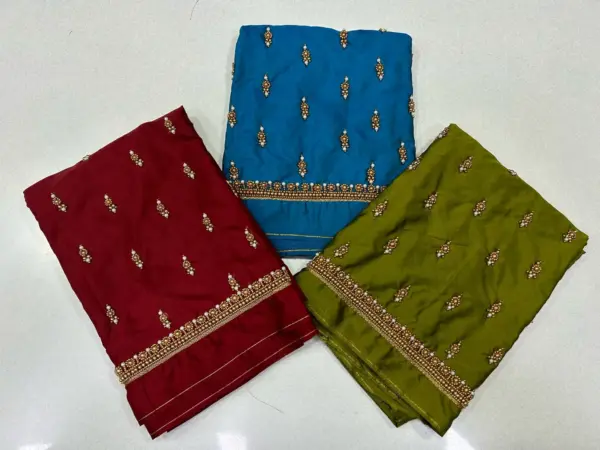 Graceful Minimal Border Work Blouse – Limited Time Offer