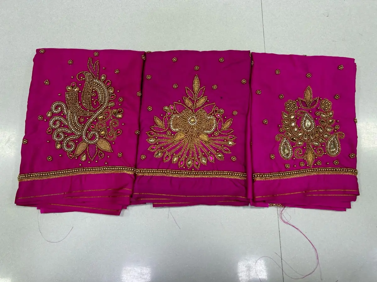 Limited Deal – Designer Pink Buti Work Blouse at Budget Price!