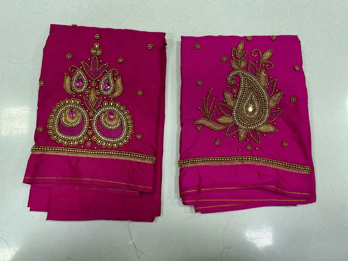 Limited Deal – Designer Pink Buti Work Blouse at Budget Price!