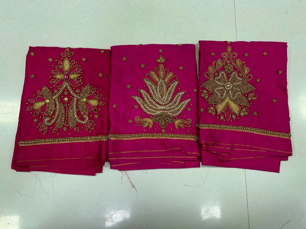 Limited Deal – Designer Pink Buti Work Blouse at Budget Price! 4