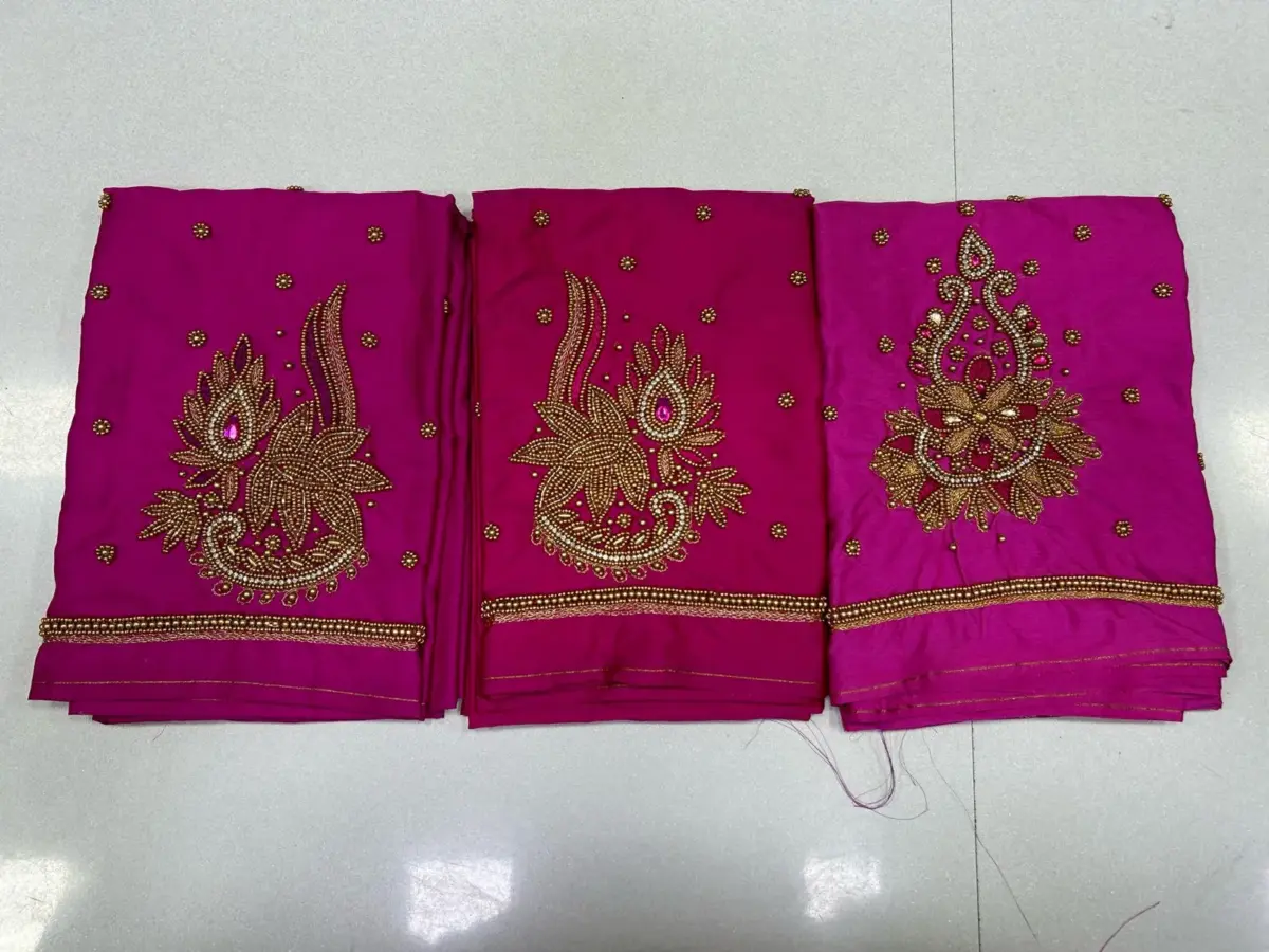 Limited Deal – Designer Pink Buti Work Blouse at Budget Price! 5