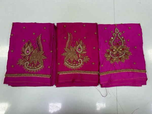 Limited Deal – Designer Pink Buti Work Blouse at Budget Price!