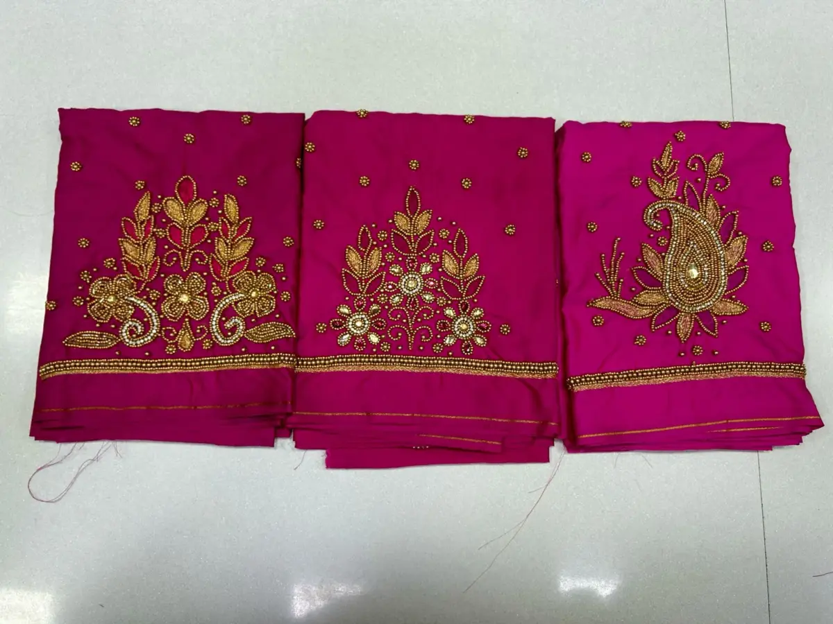 Limited Deal – Designer Pink Buti Work Blouse at Budget Price! 6