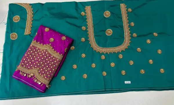 Limited Edition – Stunning Checks Design Maggam Work Blouse