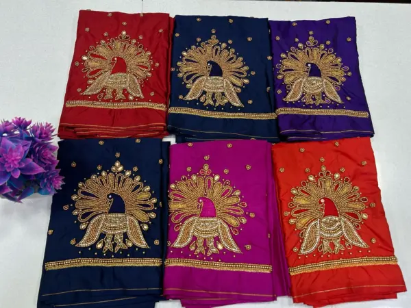 Majestic Peacock Beads Work Blouse – Exclusive Offer for Elegant Style