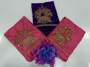 Majestic Peacock Beads Work Blouse – Exclusive for Elegant Style 11