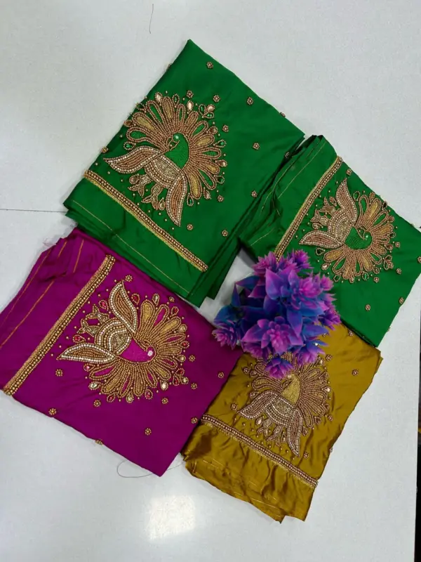 Majestic Peacock Beads Work Blouse – Exclusive Offer for Elegant Style