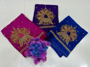 Majestic Peacock Beads Work Blouse – Exclusive for Elegant Style 19