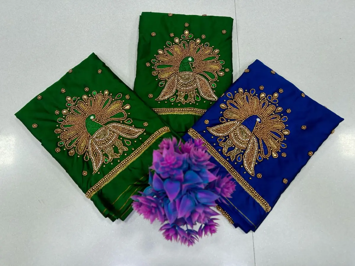 Majestic Peacock Beads Work Blouse – Exclusive Offer for Elegant Style