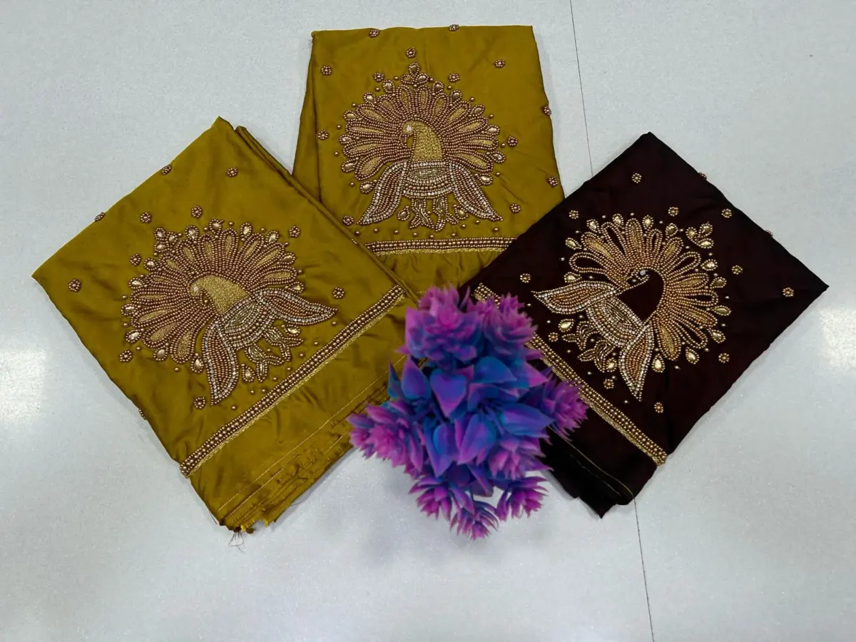 Majestic Peacock Beads Work Blouse – Exclusive Offer for Elegant Style 5