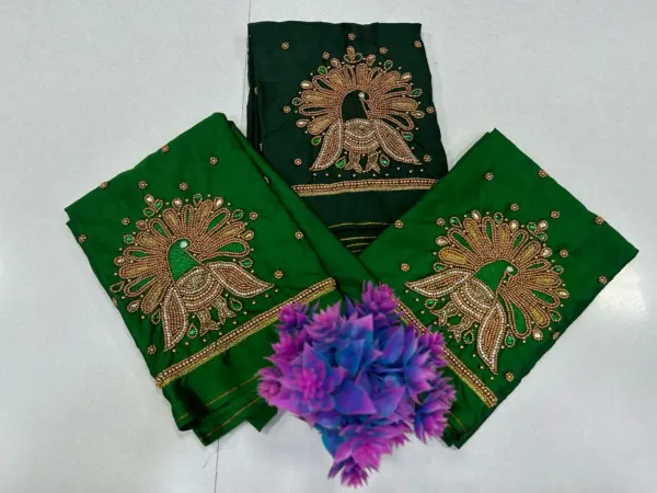 Majestic Peacock Beads Work Blouse – Exclusive Offer for Elegant Style