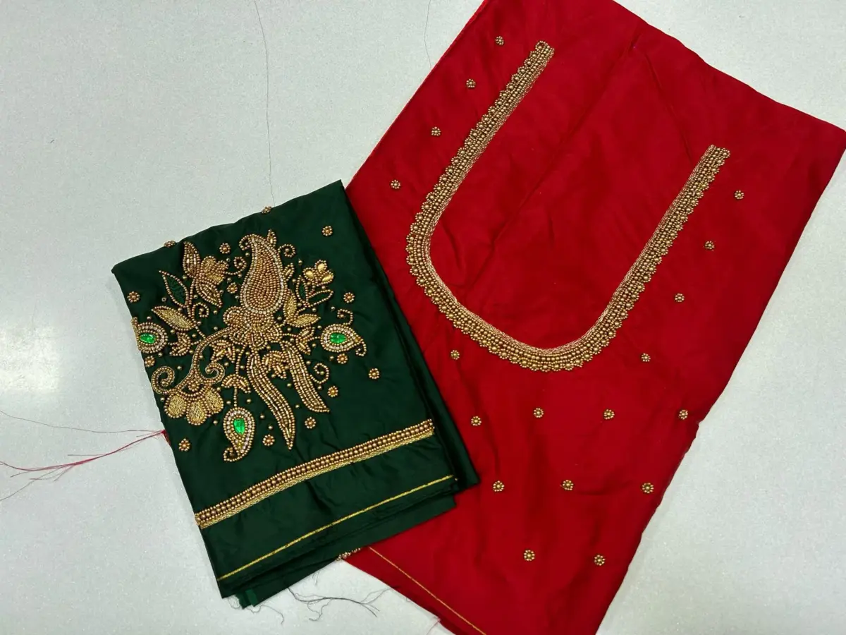 Masterpiece in Minimal – Designer Aariwork Blouse Now on Exclusive Offer!