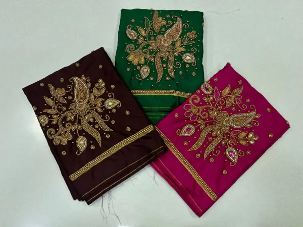 Masterpiece in Minimal – Designer Aariwork Blouse Now on Exclusive Offer!