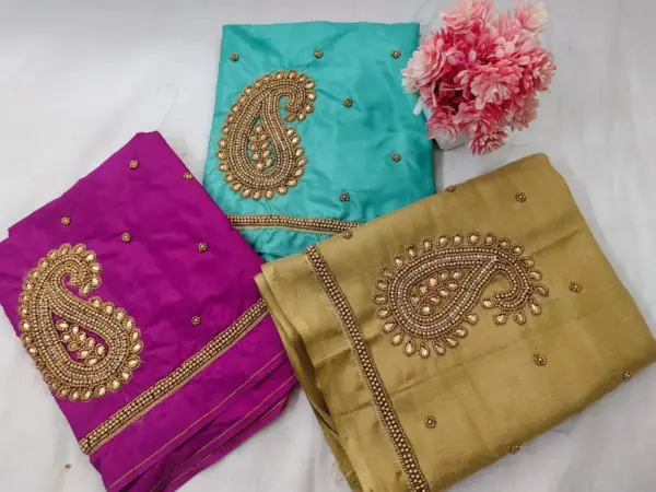 Radiant Charm – Mango Beads Work Blouse at Exclusive Offer