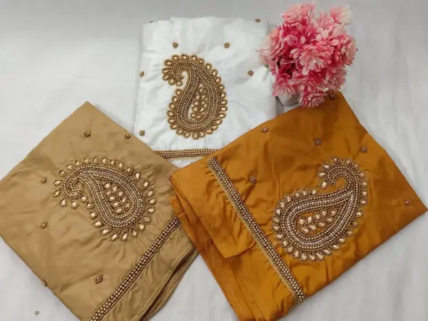 Radiant Charm – Mango Beads Work Blouse at Exclusive Offer