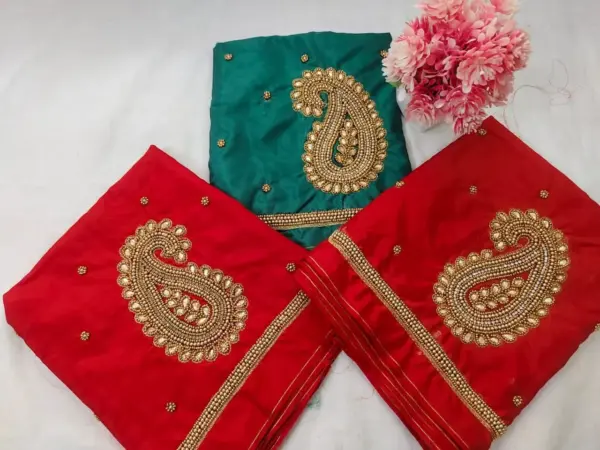 Radiant Charm – Mango Beads Work Blouse at Exclusive Offer