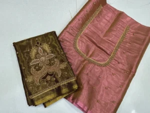 Radiant Charm – Premium Tissue Aari Beads Work Blouse at Best Deal! 11