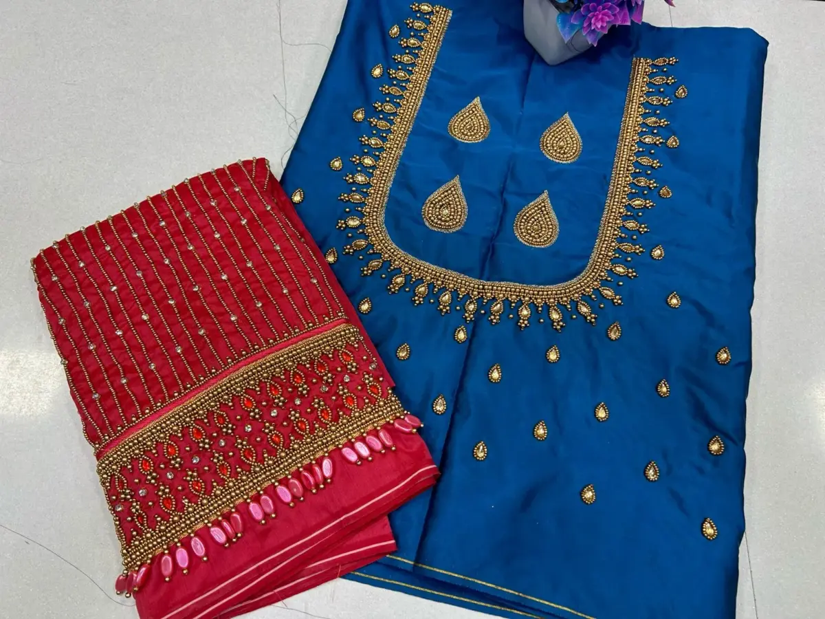 Regal Charm – Heavy Bridal Lines Designer Blouse for a Grand Look 5